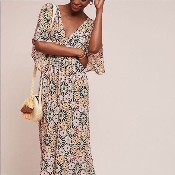 Anthropologie Rujuta Sheth Cinch Kaftan One Size - Picture 1 of 9